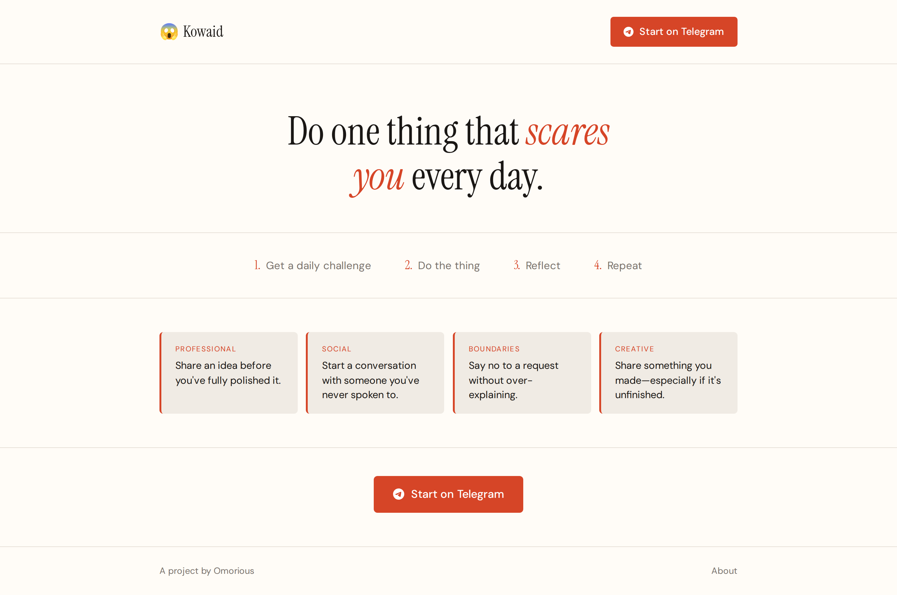 Kowaid — desktop view